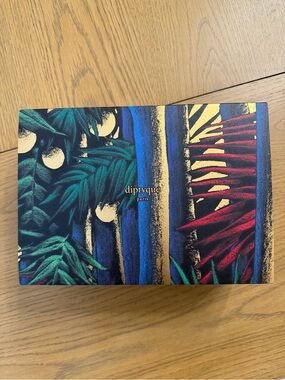 Diptyque Paris Limited Decorative Box with Blue, Green Tropical Print
